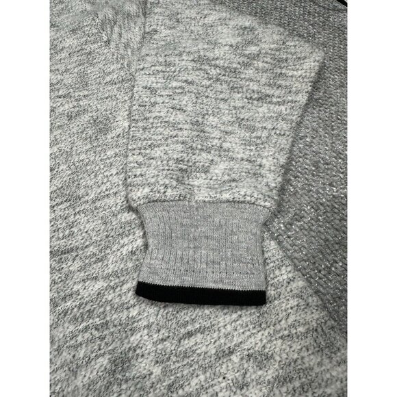 Art Unlimited Sweater shirt Mens Large Gray Aztec Nub Wolf Sweatshirt V Neck - Picture 6 of 13